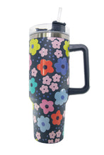 Multicolor Floral Print Stainless Tumbler Thermos Cup