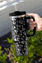 Pink Stainless Steel Portable Leopard Tumbler Mug