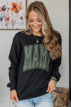 Mama Graphic Print Crewneck  in Black