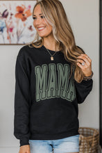 Mama Graphic Print Crewneck  in Black