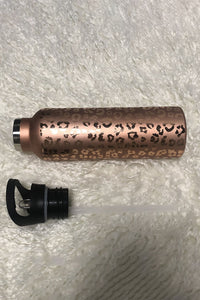 Gold Leopard Print Stainless Steel Insulated Water Bottle