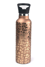 Gold Leopard Print Stainless Steel Insulated Water Bottle