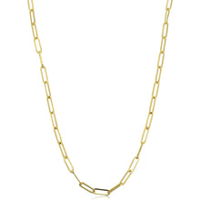 ITALIAN STERLING SILVER 18K GOLD PLATED PAPERCLIP NECKLACE