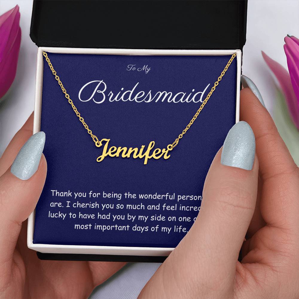 BRIDESMAID GIFT - NAME NECKLACE