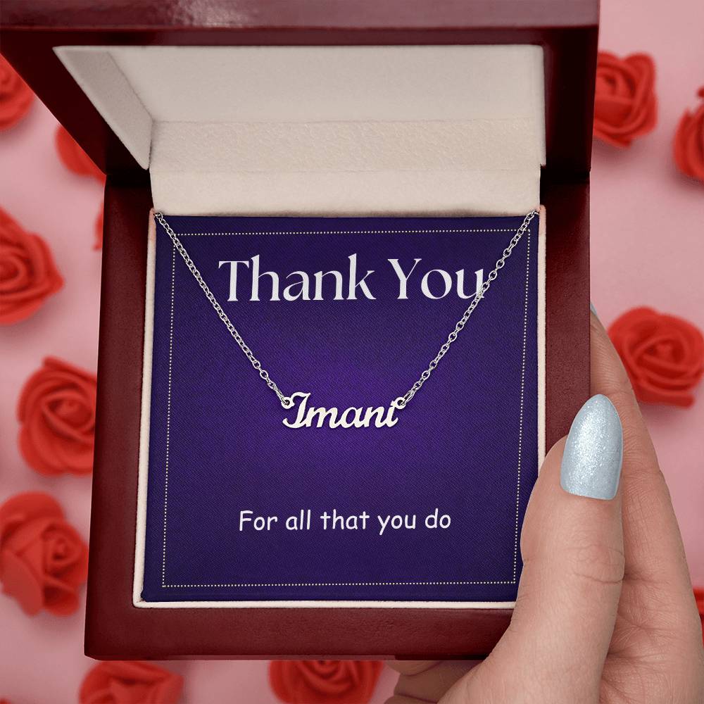 THANK YOU NAME NECKLACE