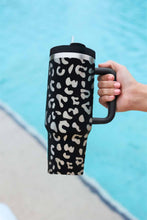 Pink Stainless Steel Portable Leopard Tumbler Mug