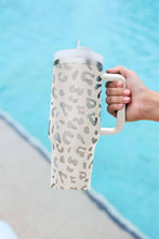 Pink Stainless Steel Portable Leopard Tumbler Mug