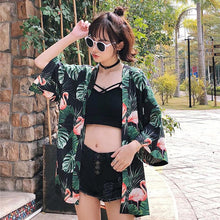 KIMONO IN FLAMINGO PRINT