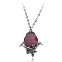 VAMPIRE BAT RED CRYSTAL PENDANT