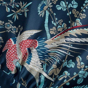 KIMONO IN NAVY & PHOENIX PRINT