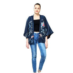 KIMONO IN NAVY & PHOENIX PRINT