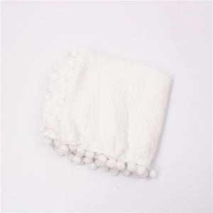 BABY BLANKET WITH TASSELS & ORGANIC COTTON