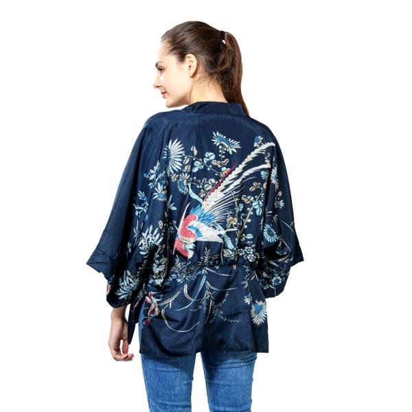 KIMONO IN NAVY & PHOENIX PRINT