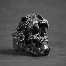 INDIAN JAGUAR WARRIOR SKULL RING