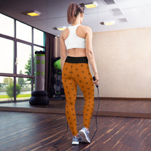 Halloween Skull Leggings in Burnt Orange