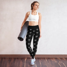 Halloween White Skull Leggings in Black