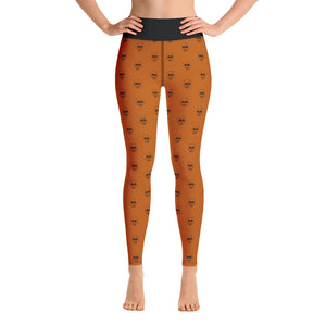 Halloween Skull Leggings in Burnt Orange