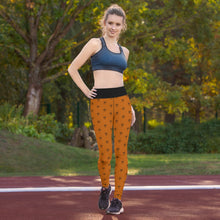 Halloween Skull Leggings in Burnt Orange