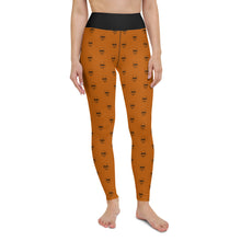 Halloween Skull Leggings in Burnt Orange