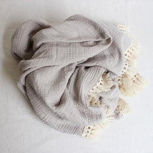 BABY BLANKET WITH TASSELS & ORGANIC COTTON