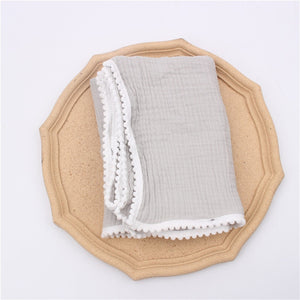 BABY BLANKET WITH TASSELS & ORGANIC COTTON