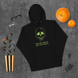 Halloween Save the Drama Green Skull Unisex Hoodie