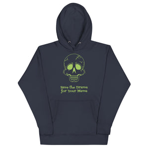 Halloween Save the Drama Green Skull Unisex Hoodie